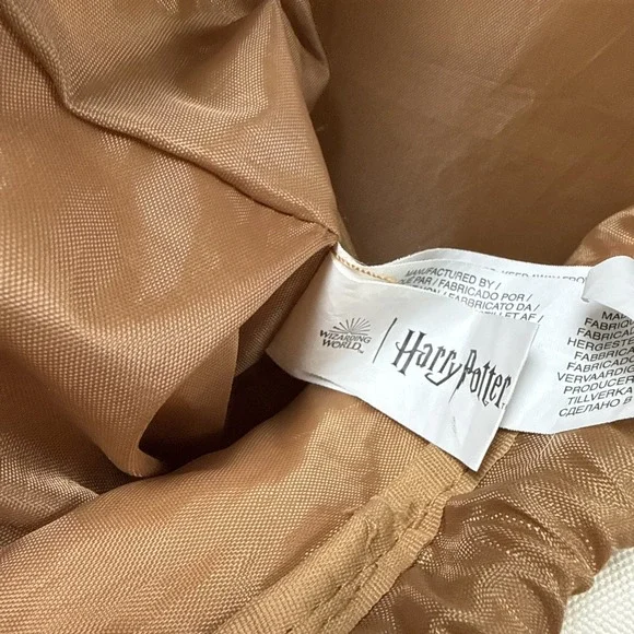 Loungefly Harry Potter Floral Deathly Hallows Slouch Backpack Cream Faux Leather - Picture 11 of 14